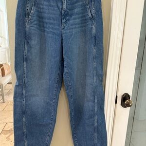 Madewell Tapered Denim Trousers in Blue